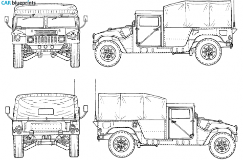 Other M998 HMMWV SUV blueprint