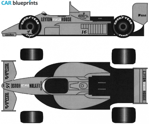 1987 Other March 871 F1 GP OW blueprint