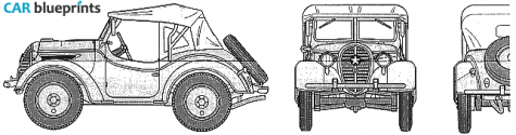 1939 Other Nihon Type 95 Kurogane 4x4 Cabriolet blueprint