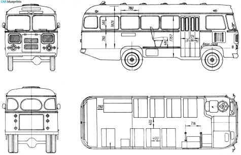 1972 Other PAZ-3201 Bus blueprint