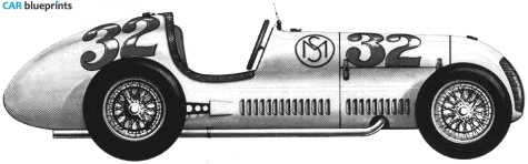 1940 Other Sampson V16 Indy 500 OW blueprint