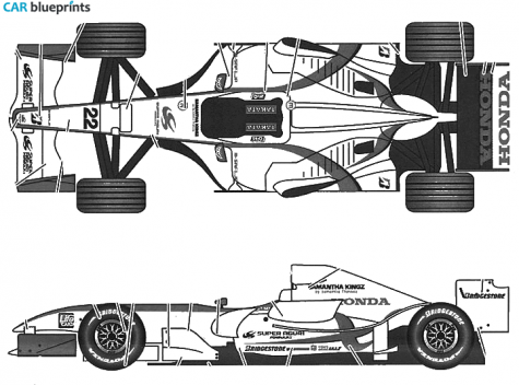 2006 Other Super Aguri SA05 Bahrain GP OW blueprint