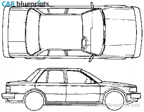 Other You Loong Bluebird 921 Sedan blueprint