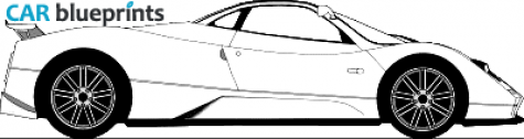 1999 Pagani Zonda C12 Coupe blueprint