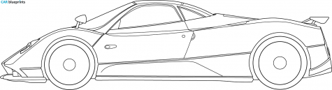 2005 Pagani Zonda F2 Coupe blueprint