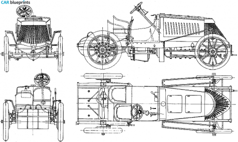 1904 Panhard And Levassor OW blueprint