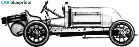 1904 Panhard Levassor GP OW blueprint