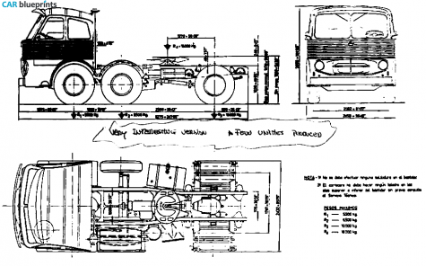 Pegaso 2045 Truck blueprint