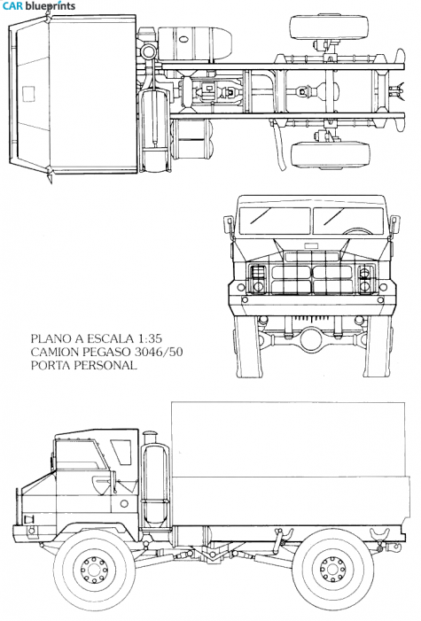 Pegaso 3046 Truck blueprint