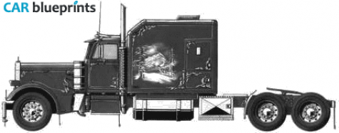 1987 Peterbilt 379 Truck blueprint