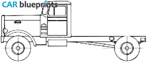 1963 Peterbilt 281 Truck blueprint