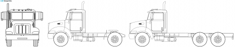 2005 Peterbilt 335 Truck blueprint