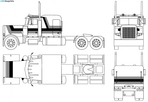 1967 Peterbilt 359 Truck blueprint