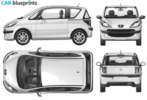 2005 Peugeot 1007 Hatchback blueprint