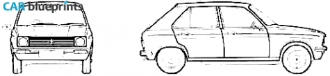 1983 Peugeot 104 GL Hatchback blueprint