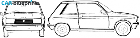 1983 Peugeot 104 Rallye Hatchback blueprint