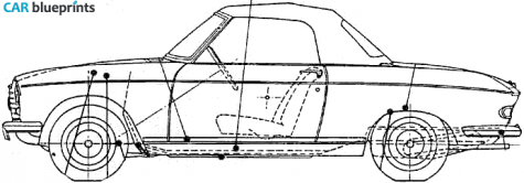 1967 Peugeot 204 Cabriolet blueprint