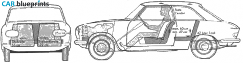 1967 Peugeot 204 Coupe blueprint