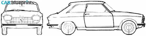 1967 Peugeot 204 Coupe blueprint