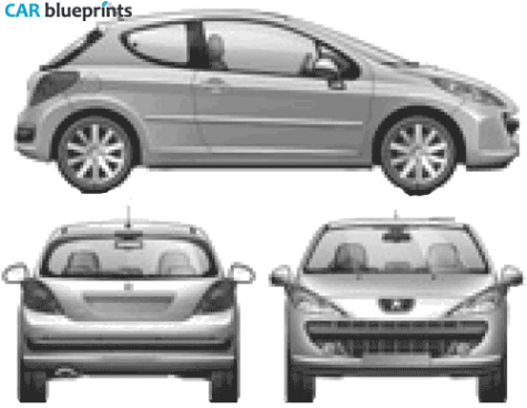 2007 Peugeot 207 3-door Hatchback blueprint