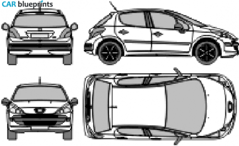 2007 Peugeot 207 5-door Hatchback blueprint