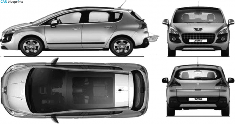 2009 Peugeot 3008 Wagon blueprint