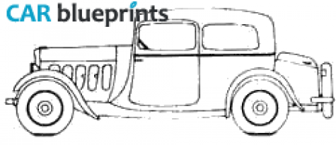 1933 Peugeot 301C Coach BV3 Sedan blueprint