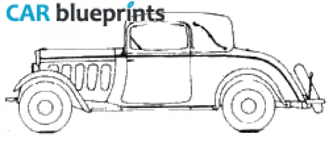 1932 Peugeot 301C Decapotable CL2 Coupe blueprint