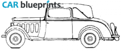 1933 Peugeot 301C Decapotable CL3 Coupe blueprint