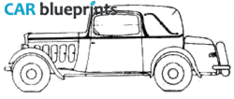 1933 Peugeot 301C Decapotable Golf CD3 Coupe blueprint