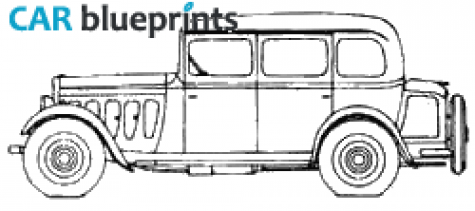 1932 Peugeot 301C N3S Limousine blueprint