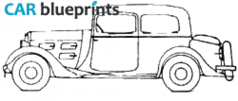 1933 Peugeot 301CR Coach BV4 Sedan blueprint