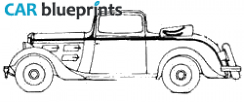 1933 Peugeot 301CR Decapotable CL4 Coupe blueprint