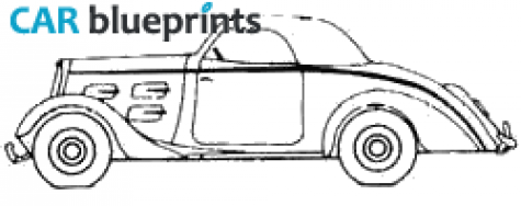 1936 Peugeot 301D CO6 Coupe blueprint