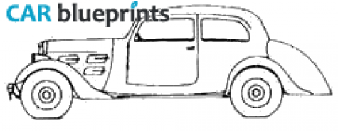 1933 Peugeot 301LR Coach Profilie BV5 Sedan blueprint