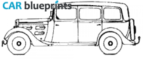 1933 Peugeot 301LR Familiale Taxi Limousine blueprint