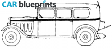 1932 Peugeot 301M Commerciale N3C Limousine blueprint