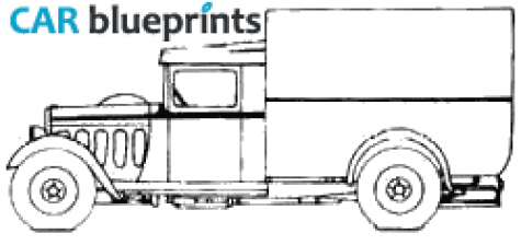 1933 Peugeot 301T Camionnette B3 Pick-up blueprint