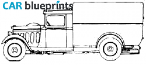 1933 Peugeot 301T Fourgon L3 Pick-up blueprint