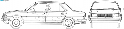 1983 Peugeot 305 Sedan blueprint