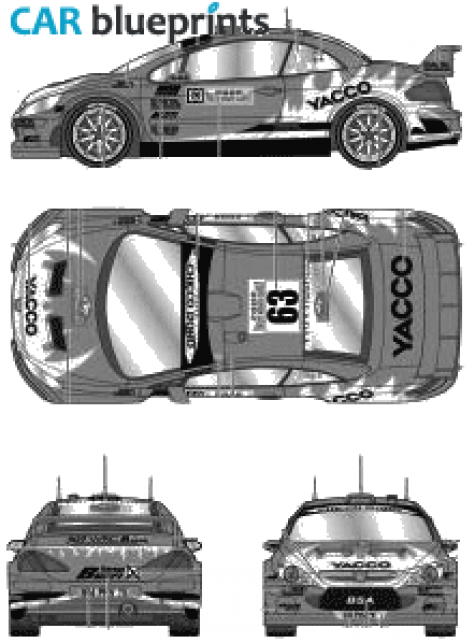 2006 Peugeot 307 WRC Coupe blueprint