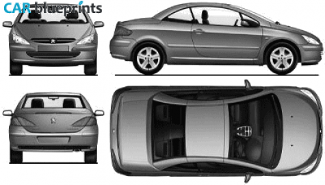 2009 Peugeot 307cc Coupe blueprint