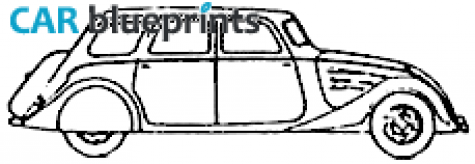 1939 Peugeot 402 Sedan blueprint