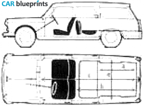 1963 Peugeot 404 Break Wagon blueprint