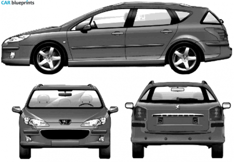 2006 Peugeot 407 Break Wagon blueprint