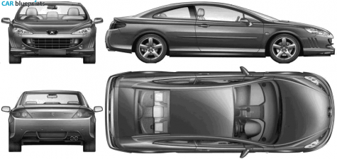 2006 Peugeot 407 Coupe blueprint