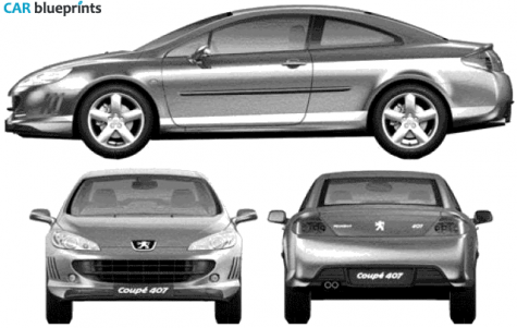 2006 Peugeot 407 Coupe blueprint