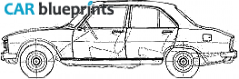 1977 Peugeot 504 Sedan blueprint