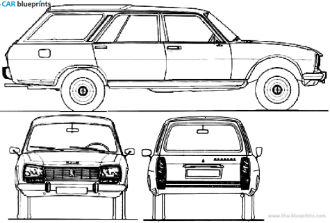 1968 Peugeot 504 Break Dangel 4x4 Wagon blueprint