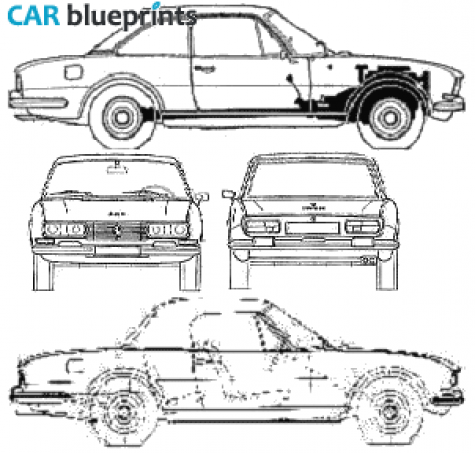 1977 Peugeot 504 Cabriolet blueprint